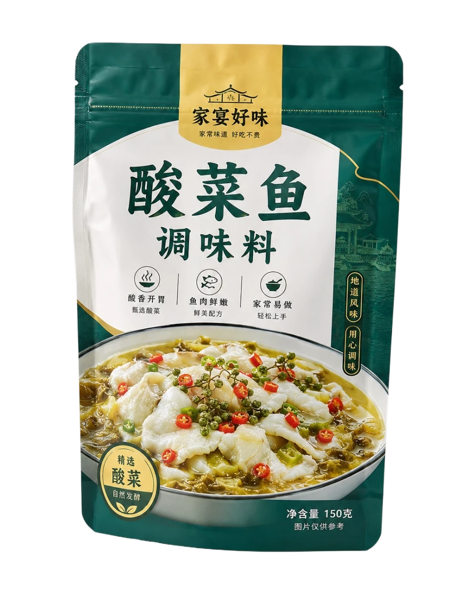 调味料三边封包装视觉示意